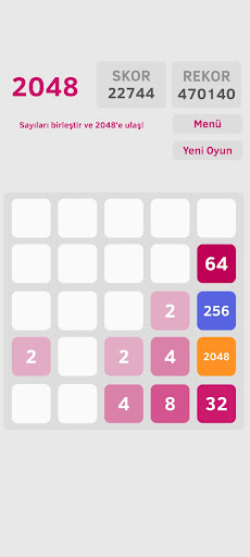 Android application 2048 screenshort
