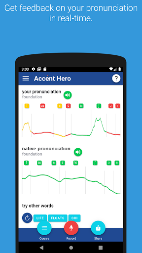 Android application Accent Hero - British English screenshort