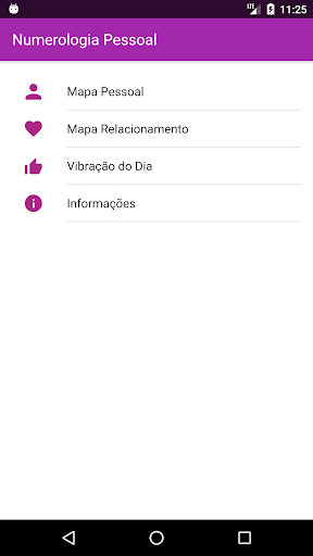 Android application Numerologia Pessoal screenshort