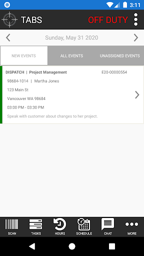 Android application TABS CS screenshort