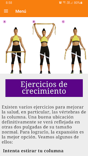 Ejercicios para crecer Screen 2