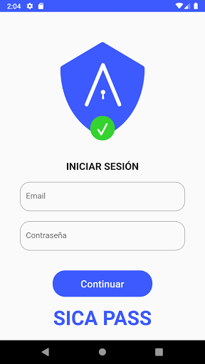 Android application Sica Pass screenshort