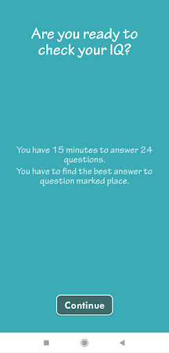 IQ test - model Screen 2