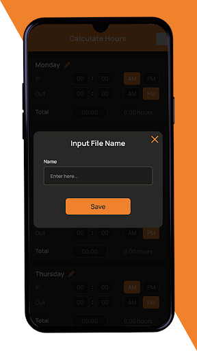 Calculate Hours Pro Screen 3