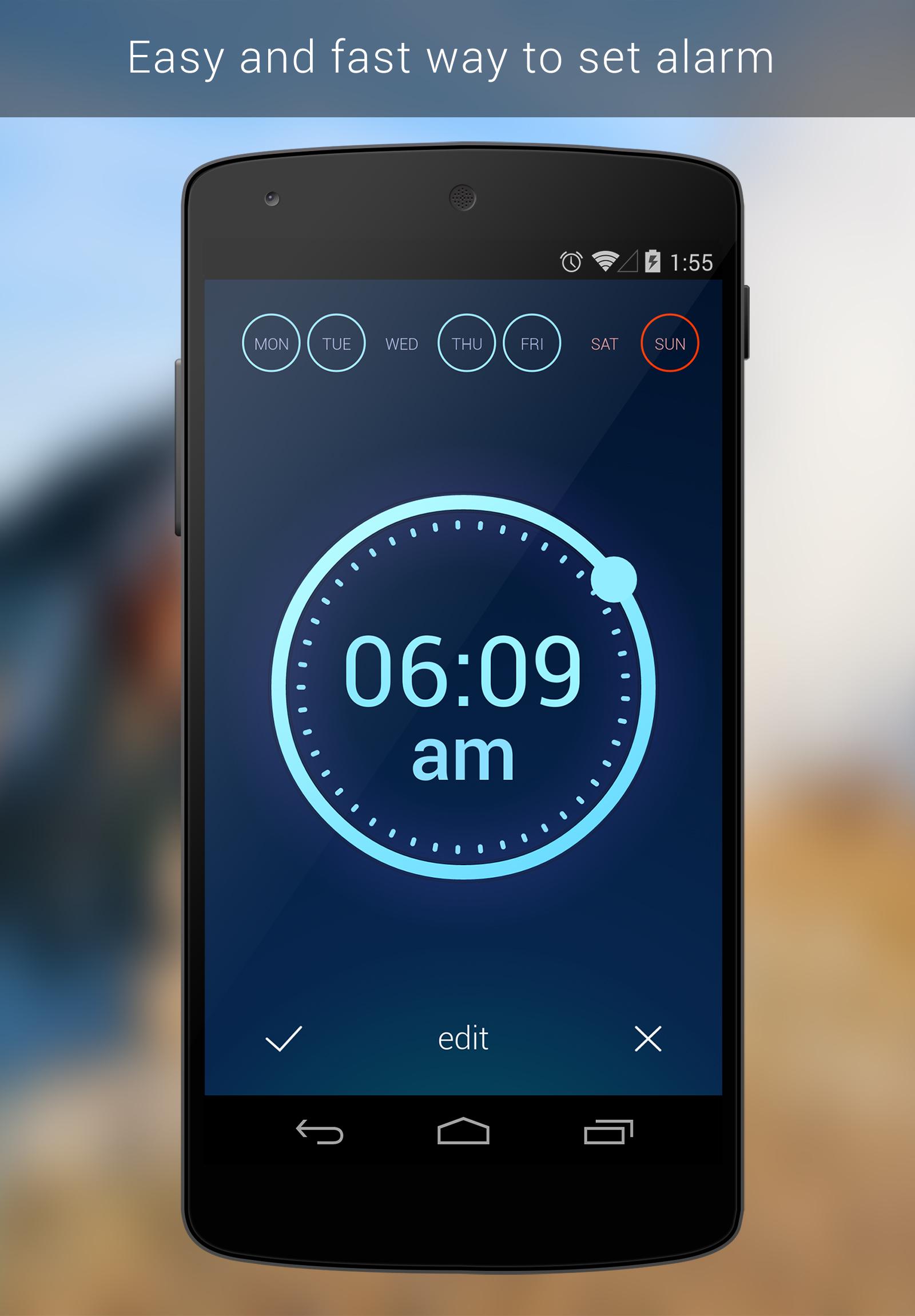 Android application Neon Alarm Clock screenshort