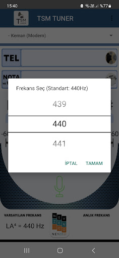 TSM TUNER - Türk Müziği Akort Screen 3