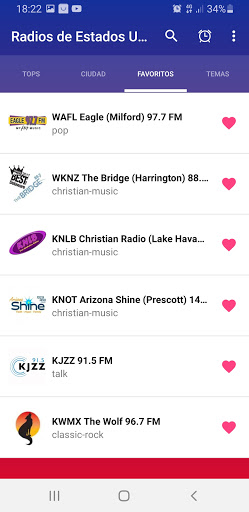 Radios de Estados Unidos Screen 3