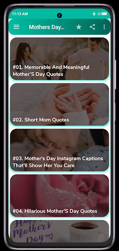 Android application Mothers Day Quotes Status 2022 screenshort