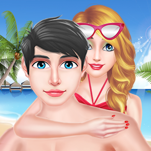 Summer Vacation Girl At Resort logo