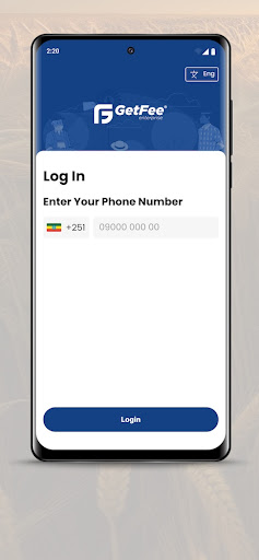 Android application GetFee Enterprise screenshort