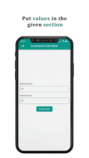 Covariance Calculator Screen 2