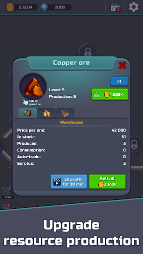 Android application Idle Crafting Clicker Tycoon screenshort