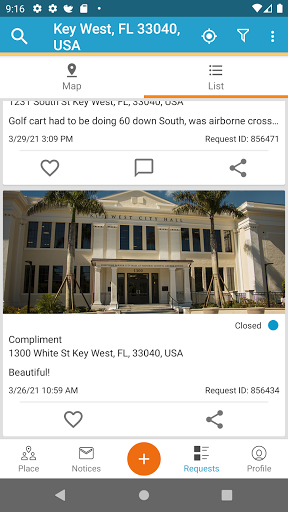 Screenshot of Key West Connect