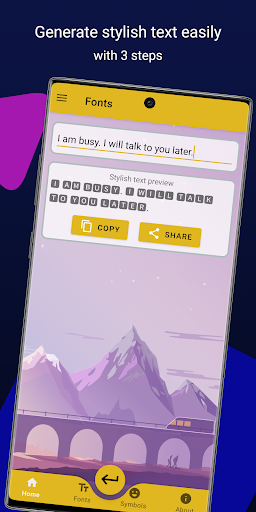 Screenshot of Fonts for text (Stylish Text)