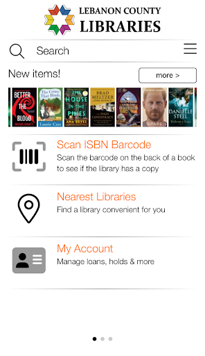 Android application Lebanon County Libraries screenshort