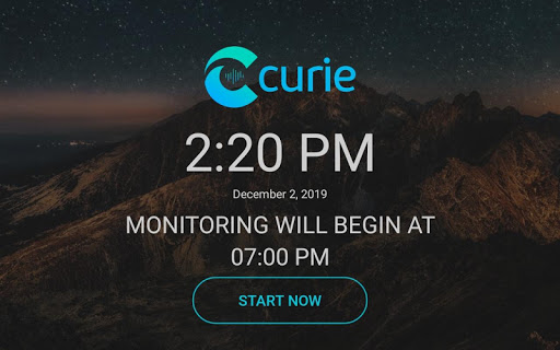 Android application Curie Monitoring App screenshort