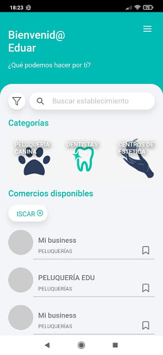 Android application ReservaApp screenshort