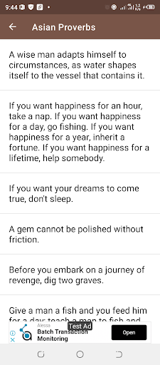 Proverbs of the World Screen 3