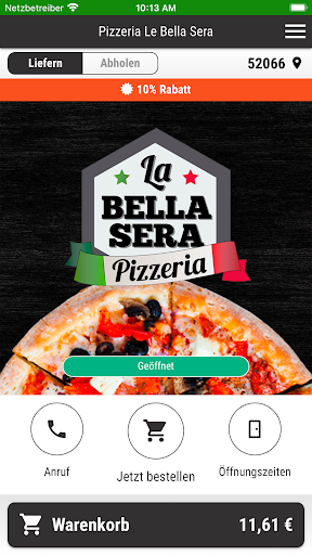 Android application La Bella Sera screenshort