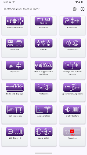 Electronic circuits calculator screenshot 8