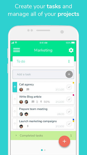 Beesbusy: project management Screen 2