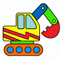 Kids Construction Vehicles Coloring Book