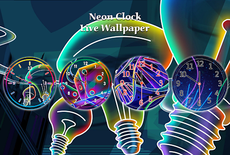 Neon Clock Live Wallpaper