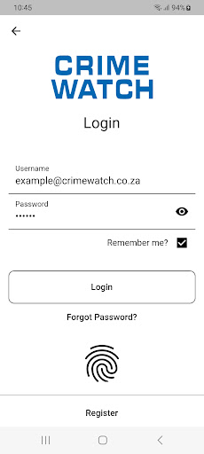 Android application CRIME WATCH SECURITY APP screenshort