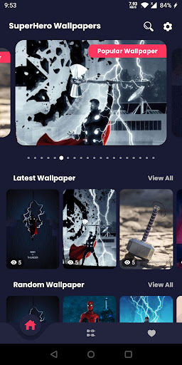Android application Superheroes Wallpapers screenshort