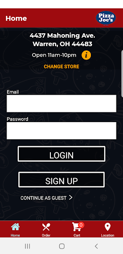 Pizza Joes Screen 3