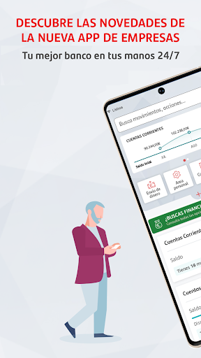 Android application Santander Empresas screenshort