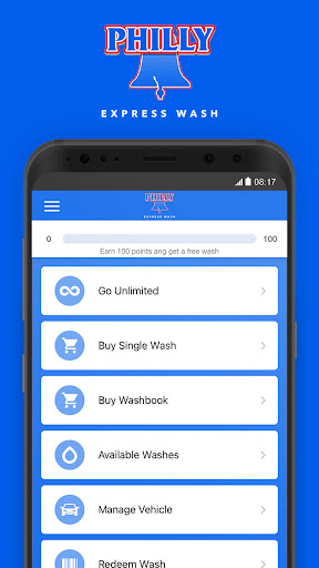Android application Philly Express Wash screenshort