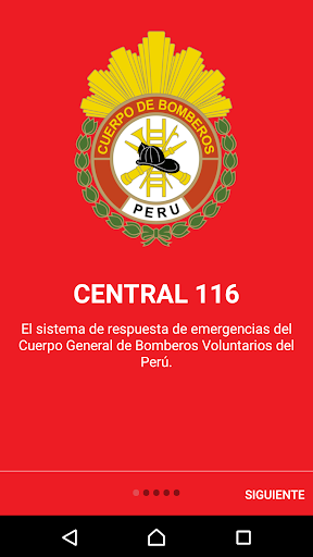 Android application Central 116 - Bomberos screenshort