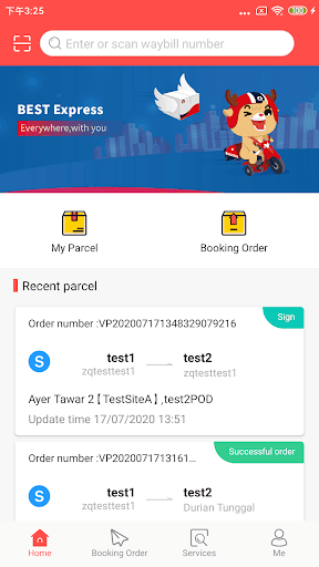 Android application BEST Express MY screenshort