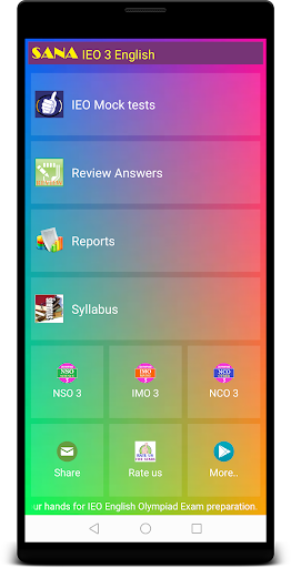 Android application IEO 3 English Olympiad screenshort