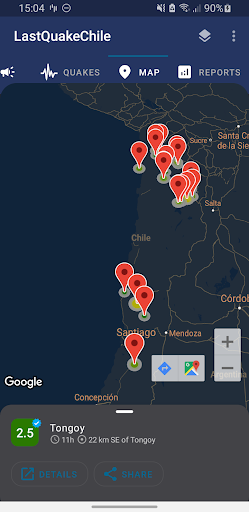 LastQuakeChile - Quakes Chile Screen 2