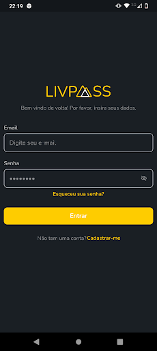 Android application Livpass screenshort