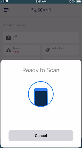 RFID SCANR Screen 3