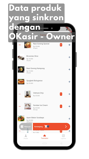 Android application OKasir - Staff screenshort