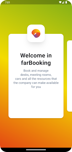 Android application farBooking screenshort