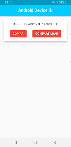 Device ID (ID do Dispositivo) Screen 2
