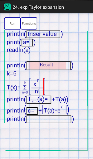 Screenshot of Math Codings