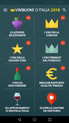 Android application Vinibuoni d'Italia - the guide screenshort