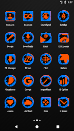 Cracked Blue and Orange Icon Pack Free