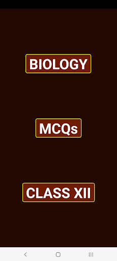 Android application 12 Class Biology MCQs screenshort