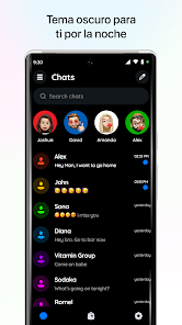 Screenshot 2 Tema Messenger : Chat de SMS android