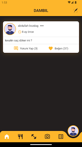 Android application Dambıl Life screenshort