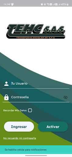 Android application Transportes Tehc screenshort