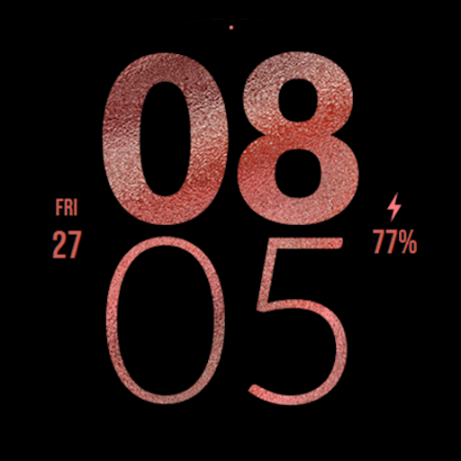 Rose Gold Large Watch Face Logo