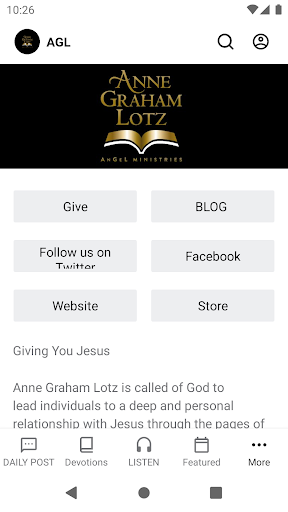 Screenshot of Anne Graham Lotz